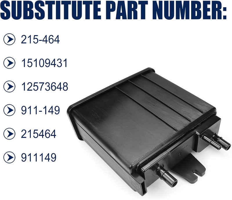 FEXON Vapor Canister Compatible with Buick Rendezvous, Cadillac CTS|Escalade|SRX, Chevrolet Tahoe and GMC Yukon Vehicles 3.6L, 4.8L, 5.3L, 6.0L, 6.2L 2004-2016#911-149, 215-464, 15109431 - Image 3